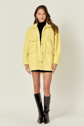 ENGLISH FACTORY - Oversized Sherpa Jacket - JACKETS available at Objectrare