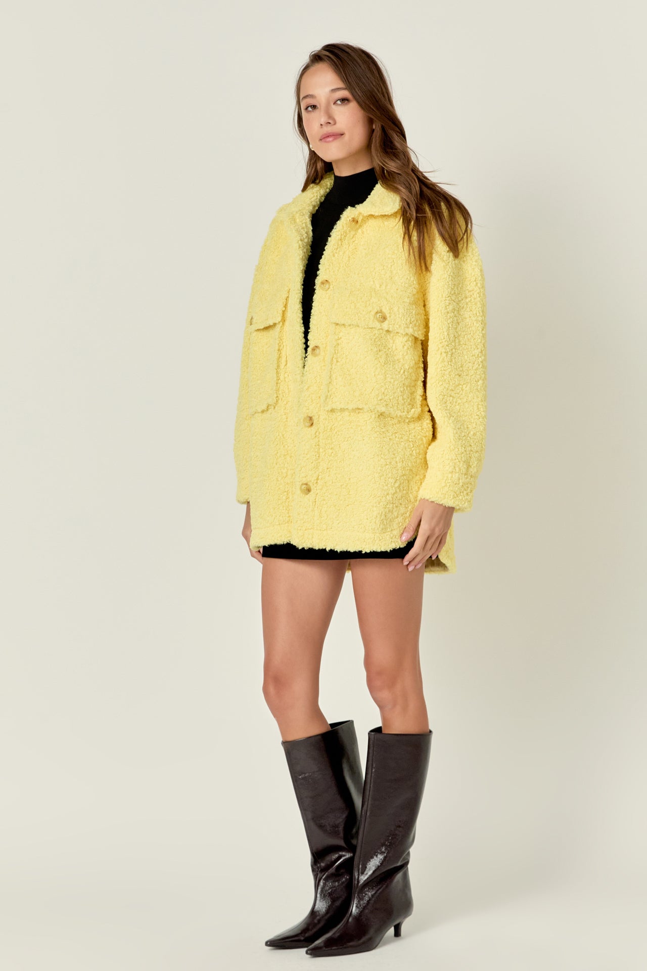ENGLISH FACTORY - Oversized Sherpa Jacket - JACKETS available at Objectrare