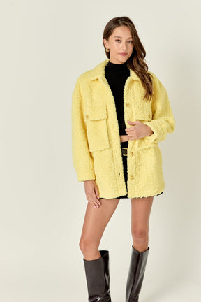 ENGLISH FACTORY - Oversized Sherpa Jacket - JACKETS available at Objectrare
