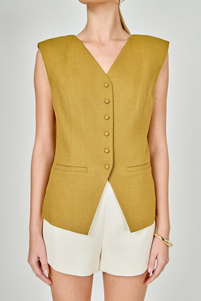 ENDLESS ROSE - Tweed Buttoned Long Top - TOPS available at Objectrare