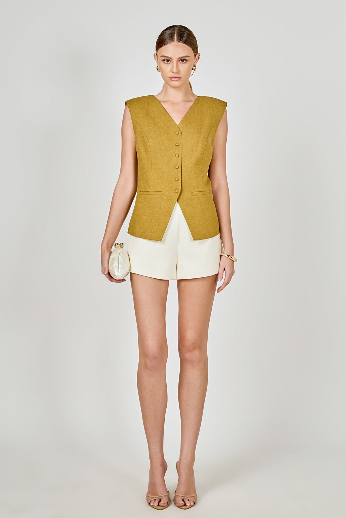 ENDLESS ROSE - Tweed Buttoned Long Top - TOPS available at Objectrare