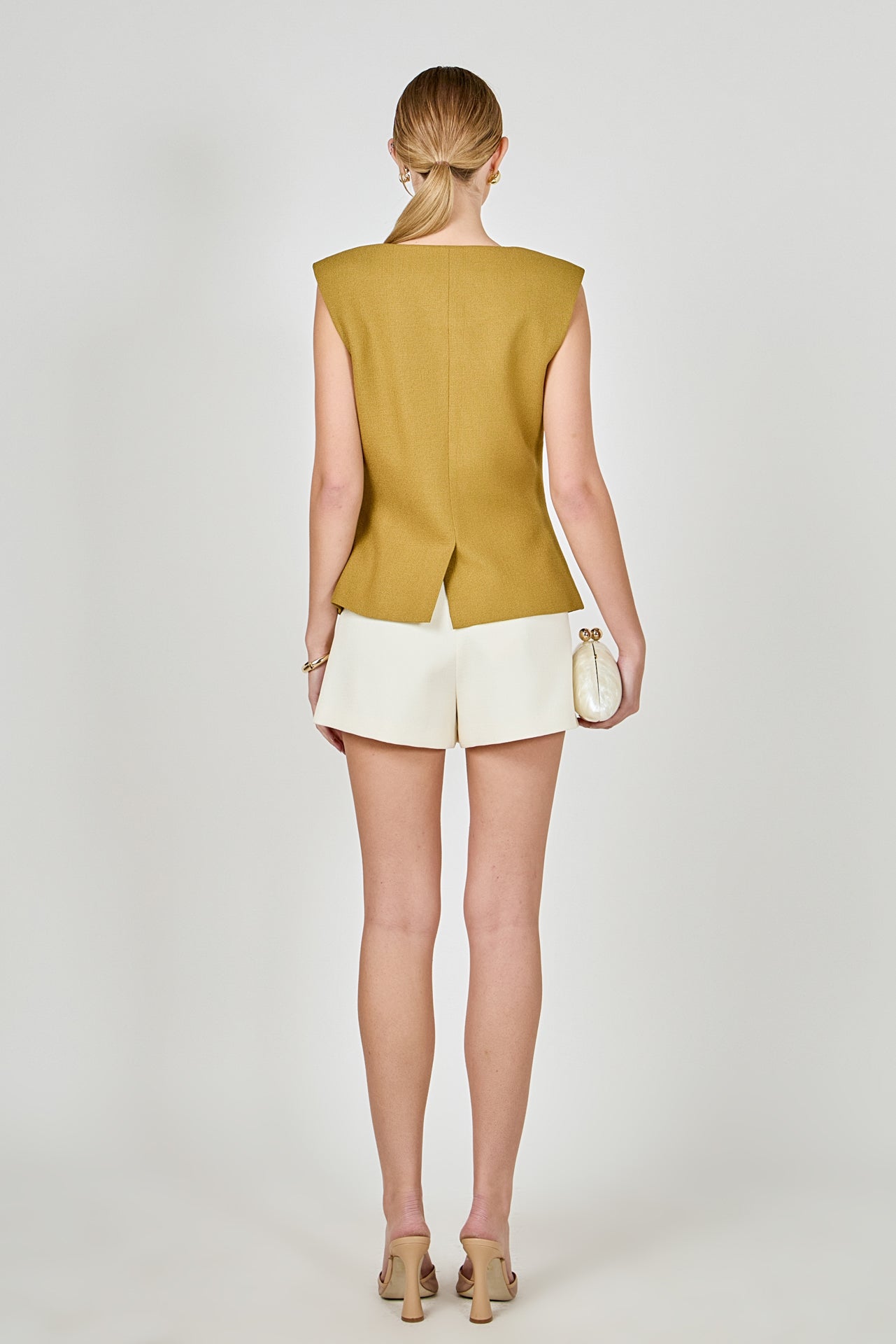 ENDLESS ROSE - Tweed Buttoned Long Top - TOPS available at Objectrare