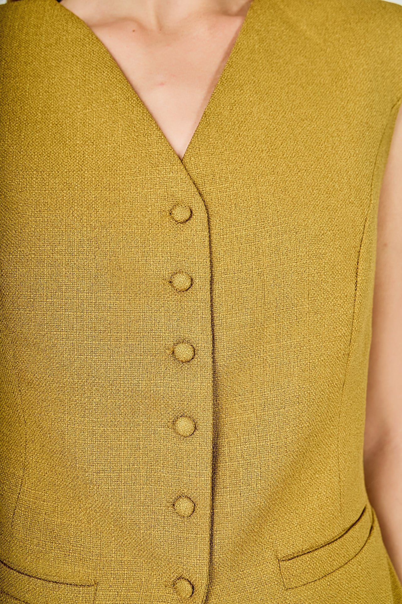 ENDLESS ROSE - Tweed Buttoned Long Top - TOPS available at Objectrare