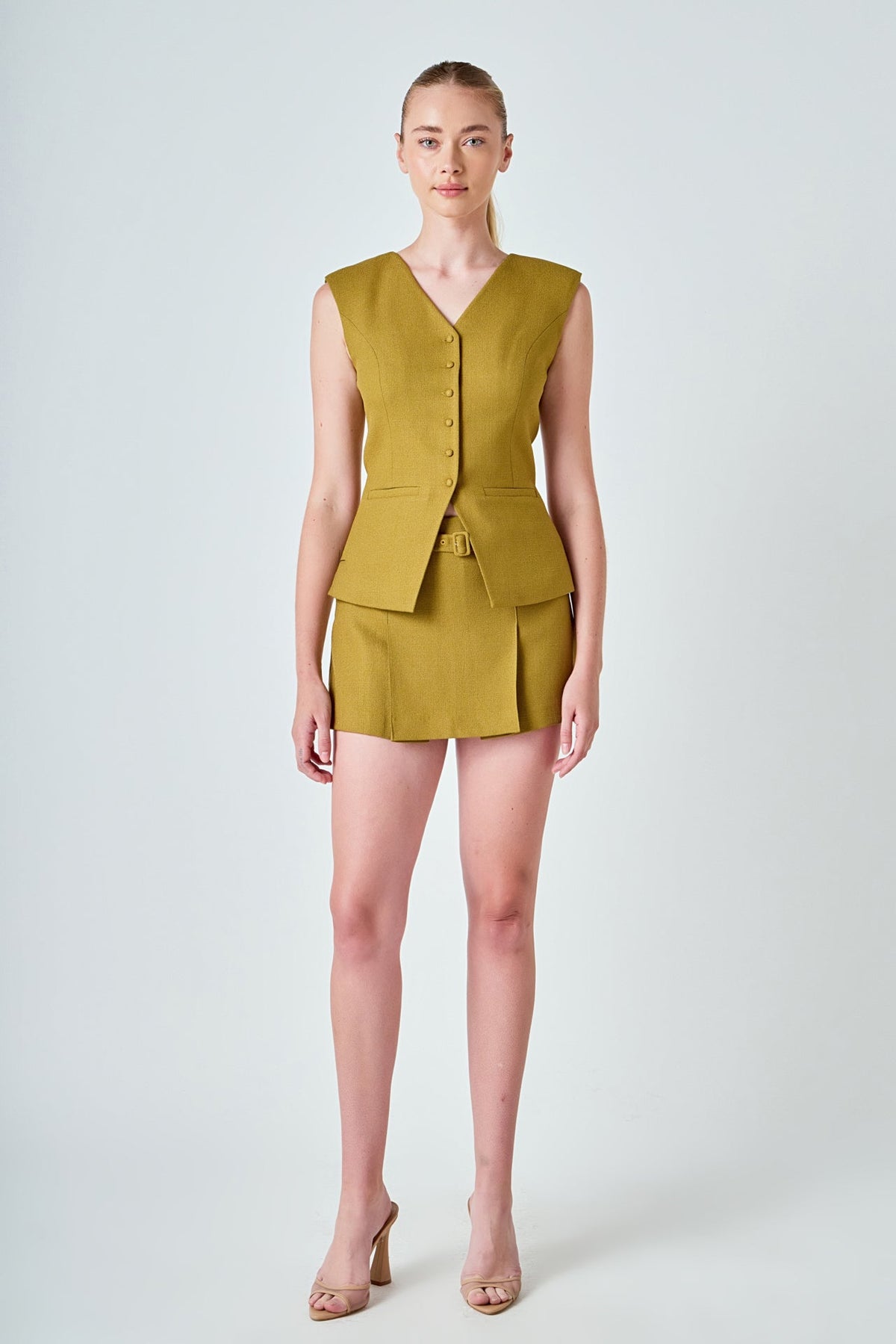 ENDLESS ROSE - Pleated Mini Skort - SKORTS available at Objectrare
