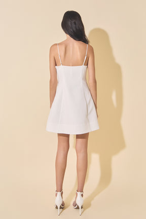 MARSY - Jewel Trim Sweetheart Fit and Flare Mini Dress - DRESSES available at Objectrare