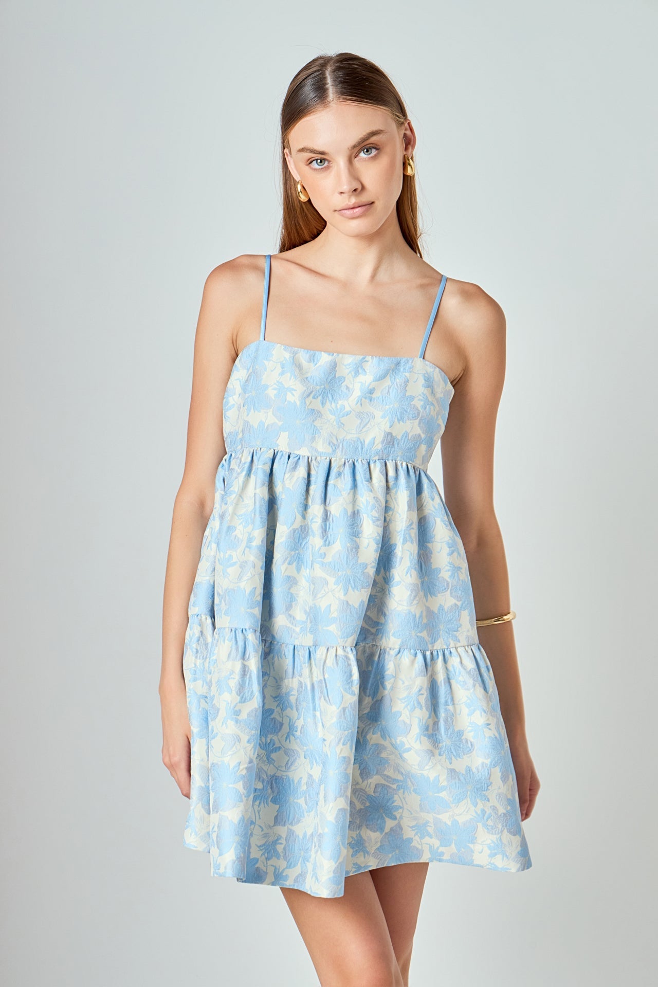 ENDLESS ROSE - Aria Floral Jacquard Mini Dress - DRESSES available at Objectrare