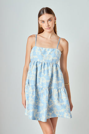 ENDLESS ROSE - Aria Floral Jacquard Mini Dress - DRESSES available at Objectrare