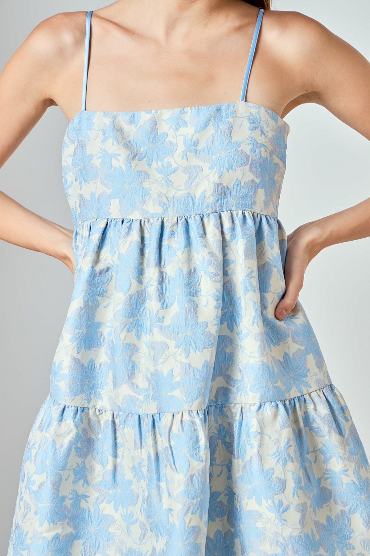 ENDLESS ROSE - Aria Floral Jacquard Mini Dress - DRESSES available at Objectrare