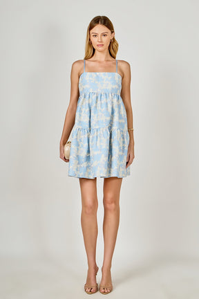 ENDLESS ROSE - Aria Floral Jacquard Mini Dress - DRESSES available at Objectrare