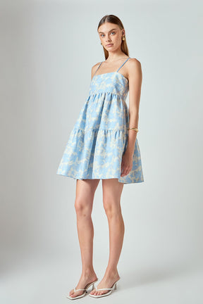 ENDLESS ROSE - Aria Floral Jacquard Mini Dress - DRESSES available at Objectrare