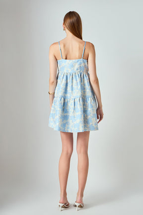 ENDLESS ROSE - Aria Floral Jacquard Mini Dress - DRESSES available at Objectrare