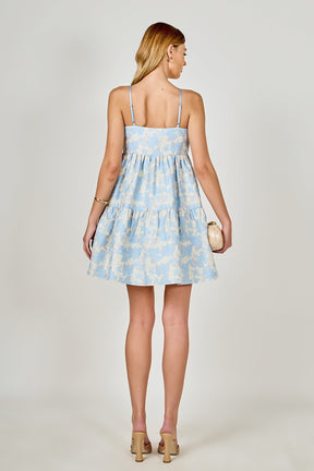 ENDLESS ROSE - Aria Floral Jacquard Mini Dress - DRESSES available at Objectrare