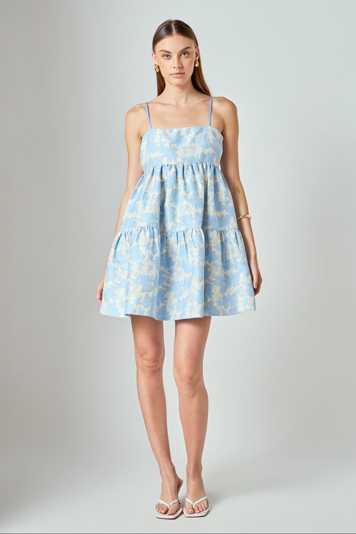 ENDLESS ROSE - Aria Floral Jacquard Mini Dress - DRESSES available at Objectrare