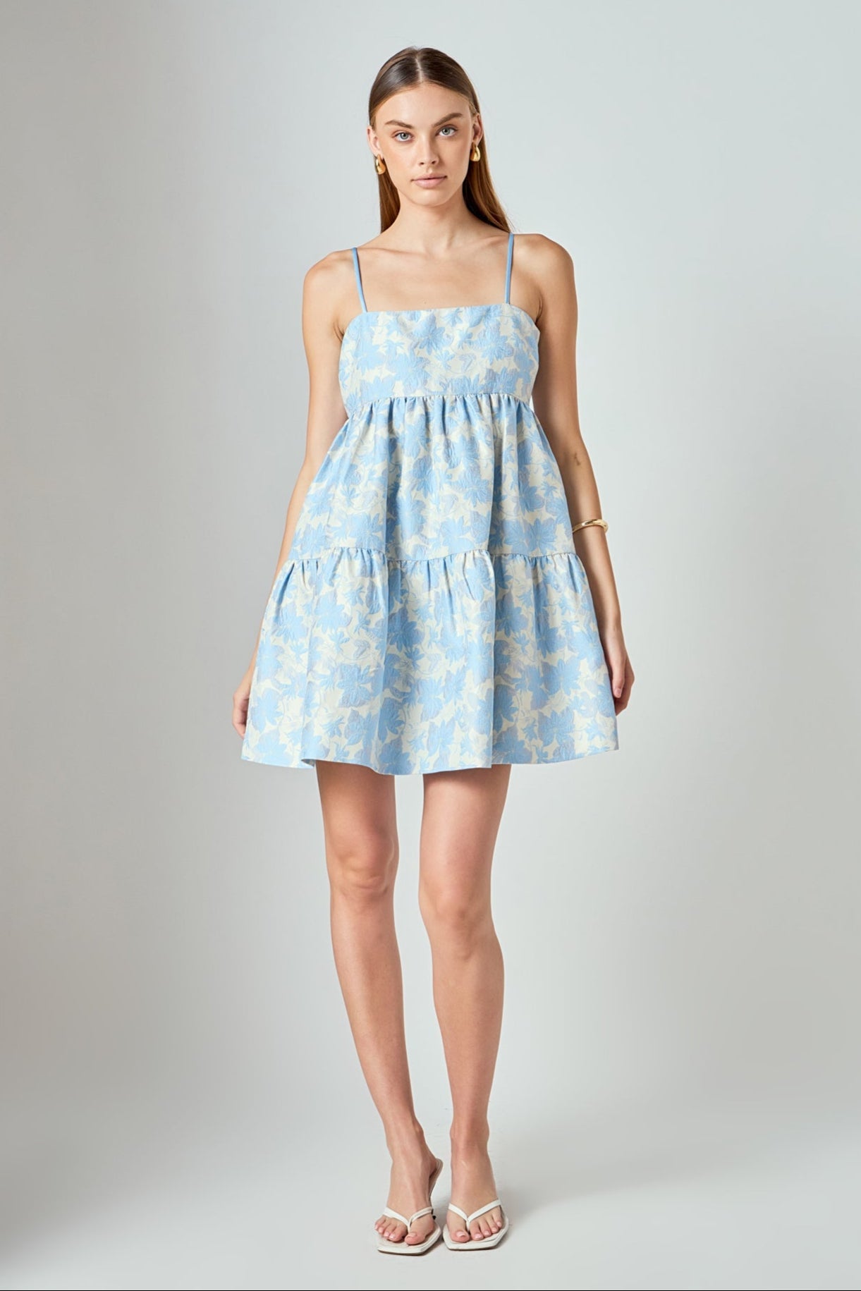 ENDLESS ROSE - Aria Floral Jacquard Mini Dress - DRESSES available at Objectrare