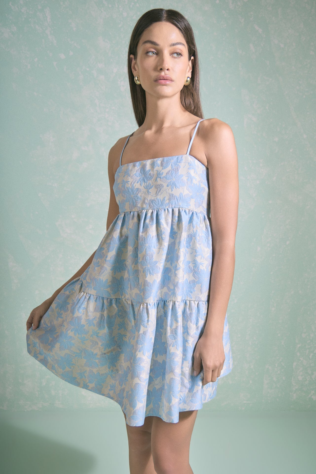 ENDLESS ROSE - Aria Floral Jacquard Mini Dress - DRESSES available at Objectrare