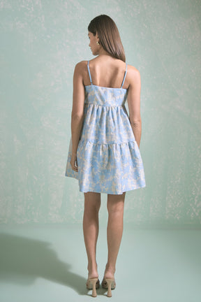 ENDLESS ROSE - Aria Floral Jacquard Mini Dress - DRESSES available at Objectrare