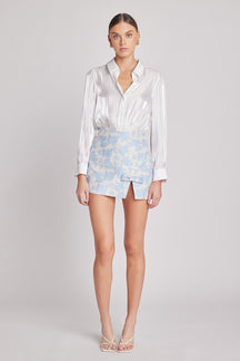ENDLESS ROSE - Aria Floral Jacquard Mini Skirt - SKIRTS available at Objectrare