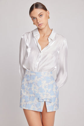 ENDLESS ROSE - Aria Floral Jacquard Mini Skirt - SKIRTS available at Objectrare