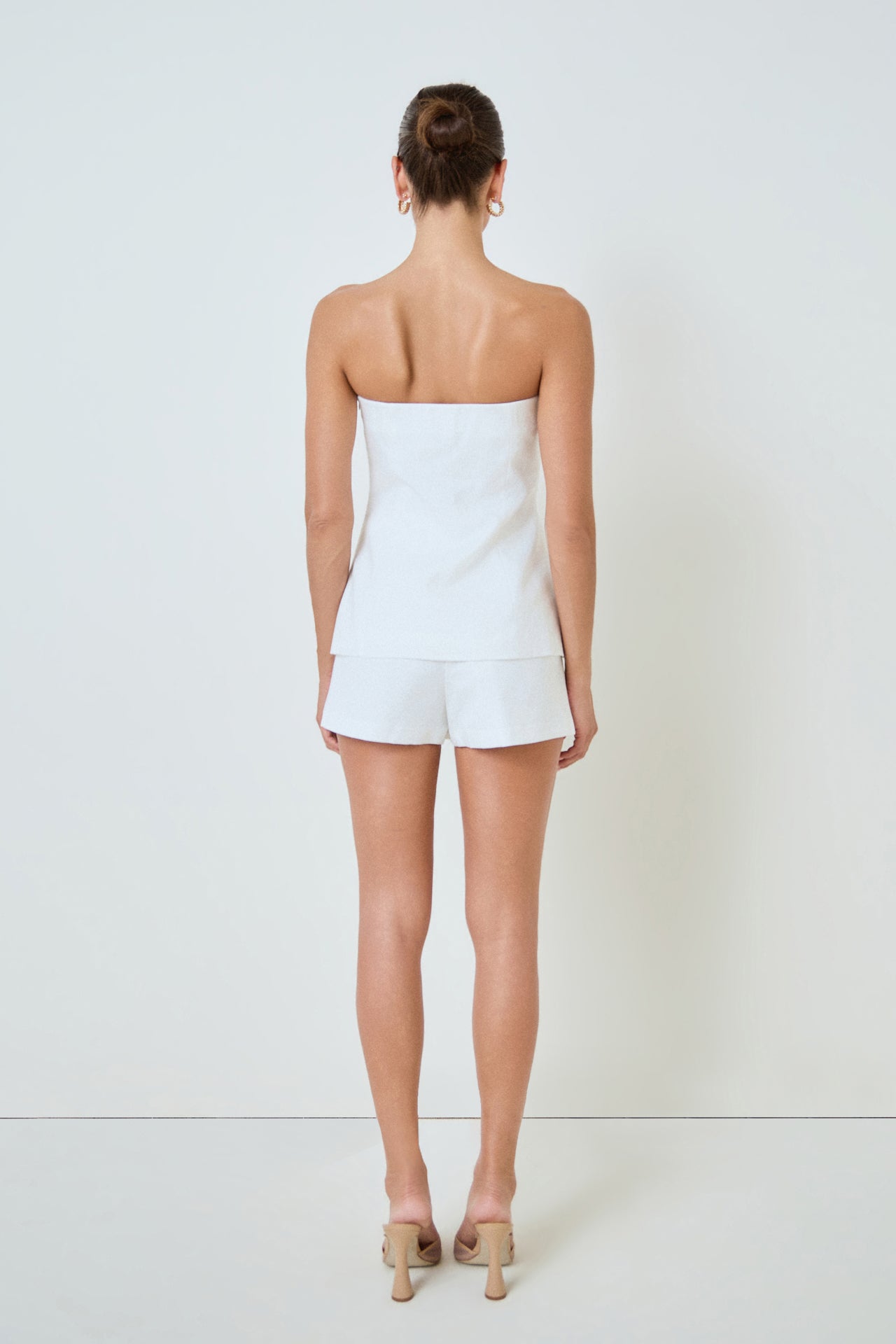 MARSY - Linen Mini Skort - SKORTS available at Objectrare