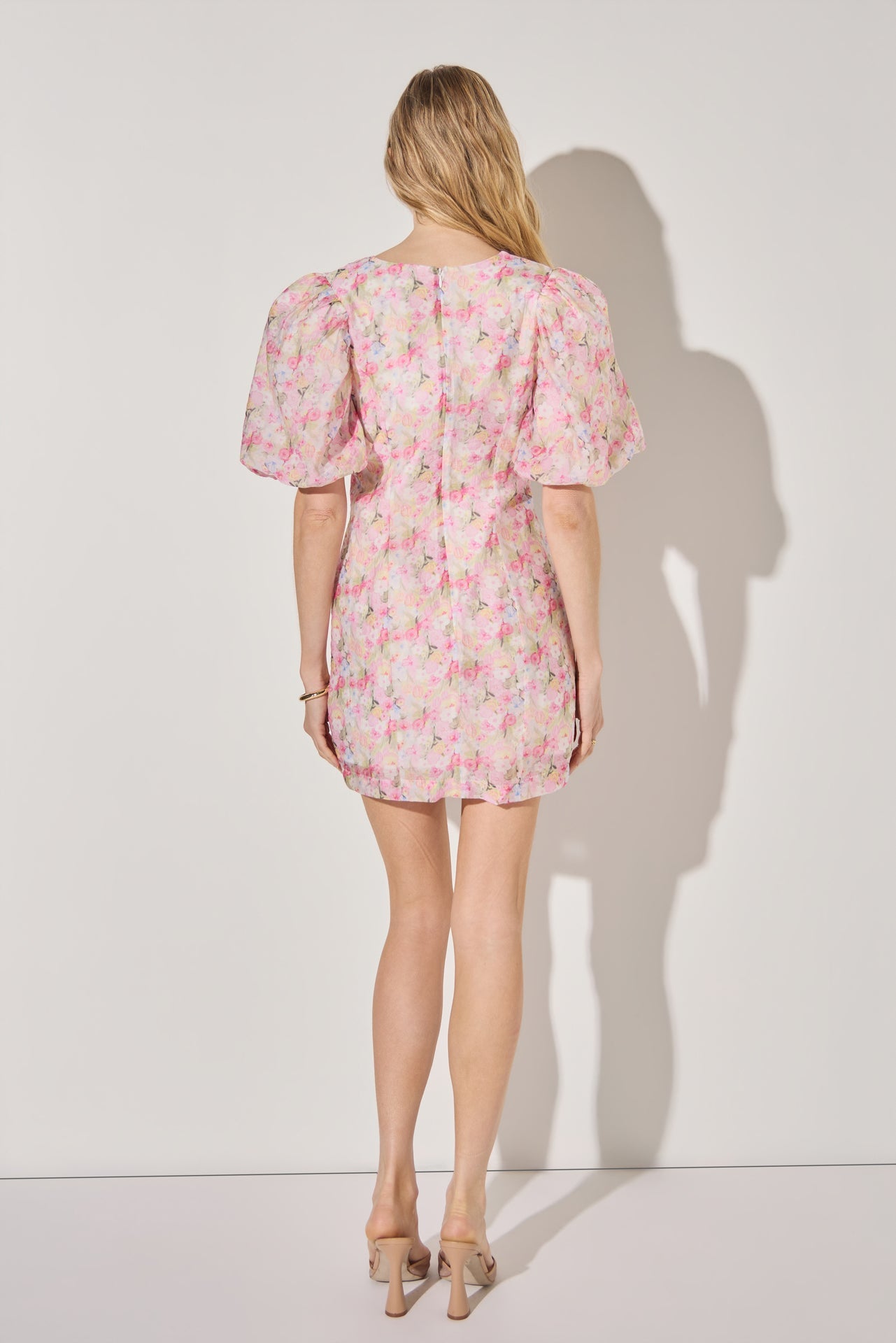 LA'VEN - Puff Sleeve Fitted Mini Dress - DRESSES available at Objectrare