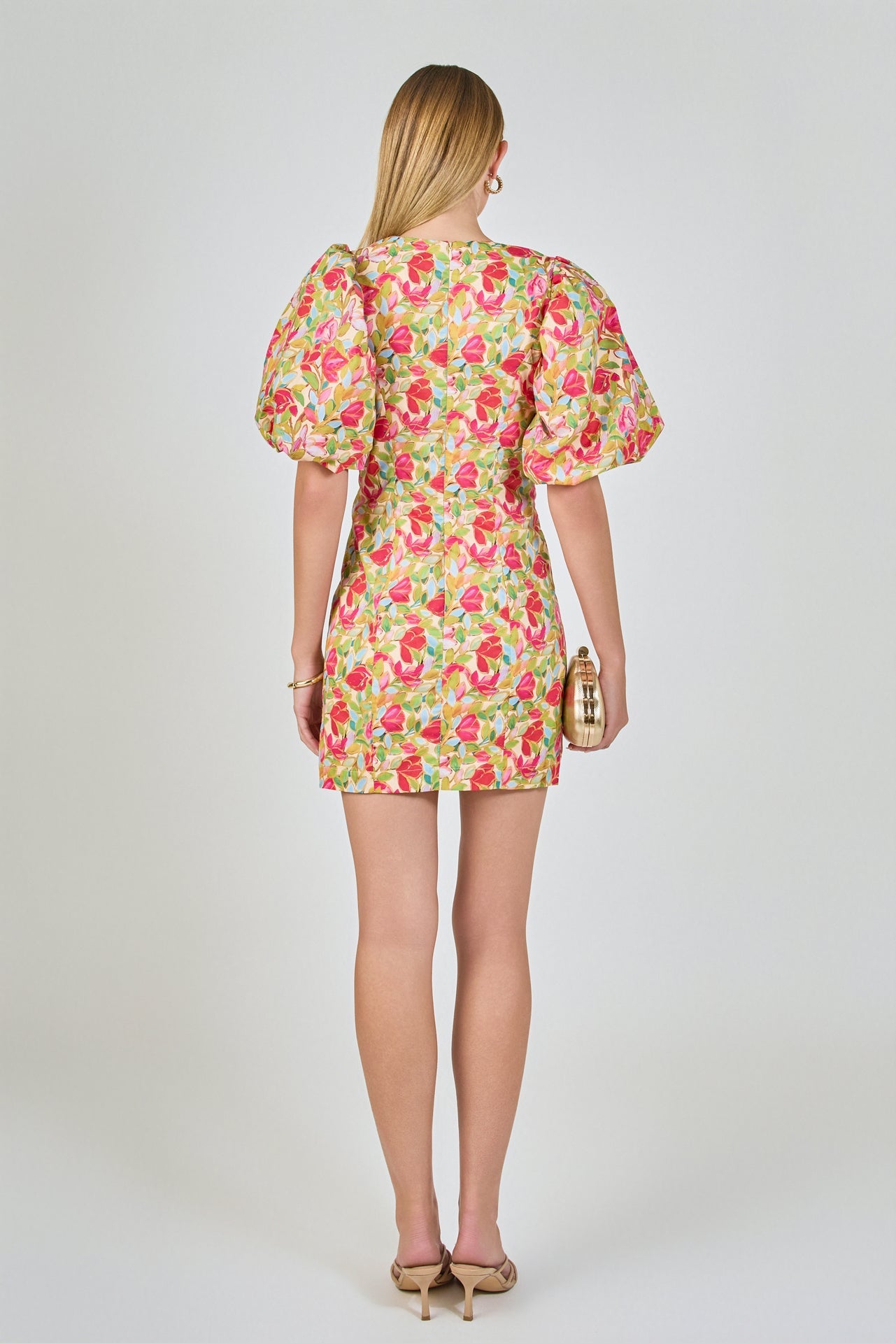 ENDLESS ROSE - Floral Print Mini Dress - DRESSES available at Objectrare