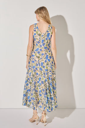 Floral Print Cotton Midi Dress