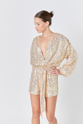 ENDLESS ROSE - Sequin Romper - ROMPERS available at Objectrare