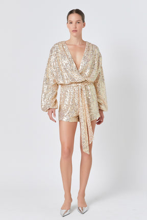 ENDLESS ROSE - Sequin Romper - ROMPERS available at Objectrare