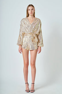 ENDLESS ROSE - Sequin Romper - ROMPERS available at Objectrare