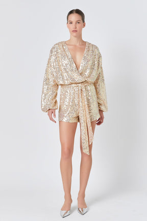 ENDLESS ROSE - Endless Rose - Sequin Romper - ROMPERS available at Objectrare