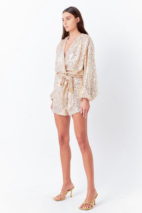 ENDLESS ROSE - Sequin Romper - ROMPERS available at Objectrare