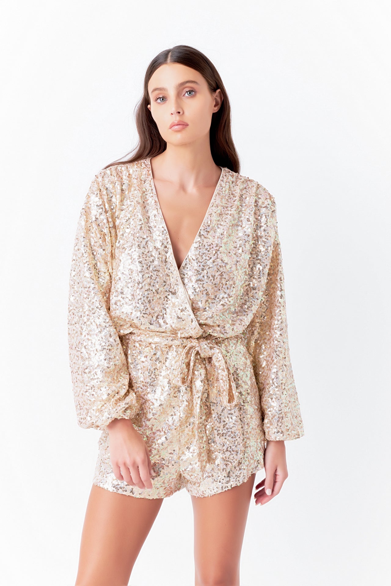 ENDLESS ROSE - Sequin Romper - ROMPERS available at Objectrare