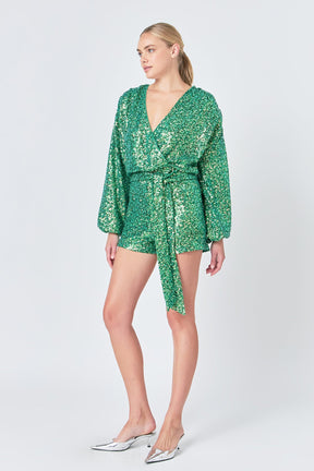 ENDLESS ROSE - Endless Rose - Sequin Romper - ROMPERS available at Objectrare