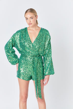 ENDLESS ROSE - Sequin Romper - ROMPERS available at Objectrare