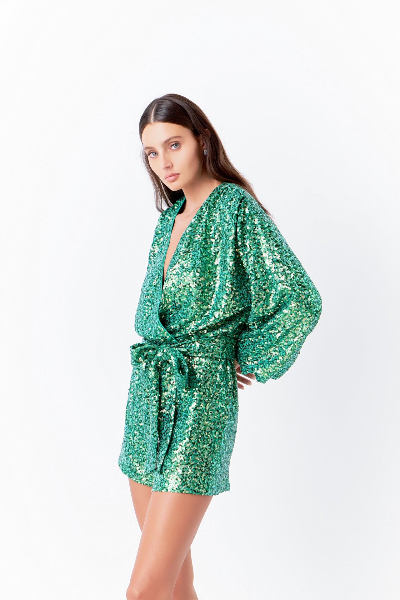 ENDLESS ROSE - Sequin Romper - ROMPERS available at Objectrare