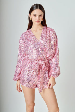 ENDLESS ROSE - Sequin Romper - ROMPERS available at Objectrare