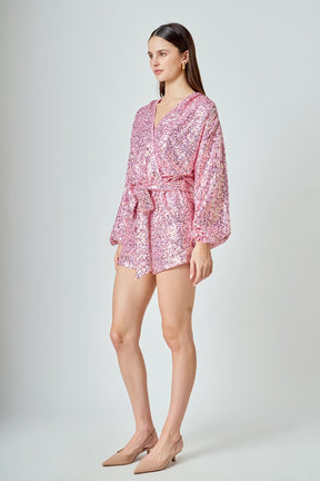 ENDLESS ROSE - Sequin Romper - ROMPERS available at Objectrare