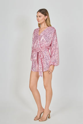 ENDLESS ROSE - Sequin Romper - ROMPERS available at Objectrare