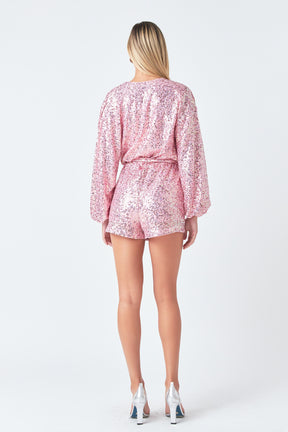 ENDLESS ROSE - Sequin Romper - ROMPERS available at Objectrare