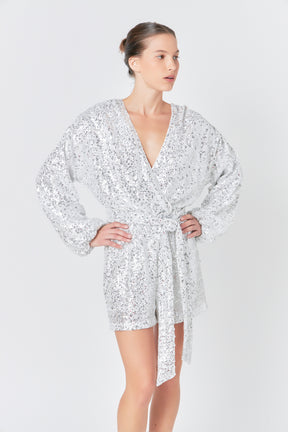 ENDLESS ROSE - Sequin Romper - ROMPERS available at Objectrare