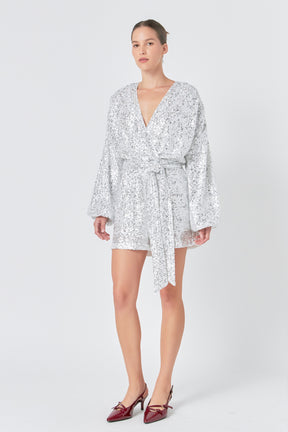 ENDLESS ROSE - Sequin Romper - ROMPERS available at Objectrare