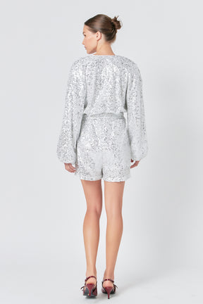 ENDLESS ROSE - Sequin Romper - ROMPERS available at Objectrare