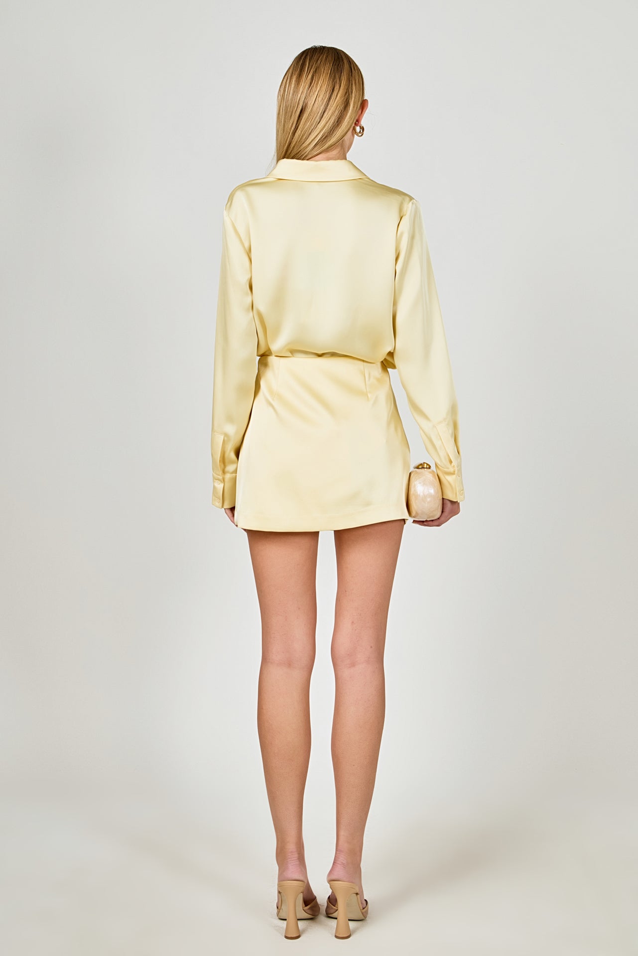 ENDLESS ROSE - Satin Mini Skirt - SKIRTS available at Objectrare
