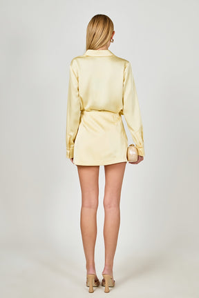 ENDLESS ROSE - Satin Mini Skirt - SKIRTS available at Objectrare