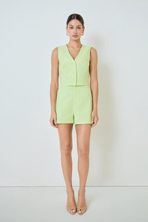 MARSY - Three-Button Vest - TOPS available at Objectrare