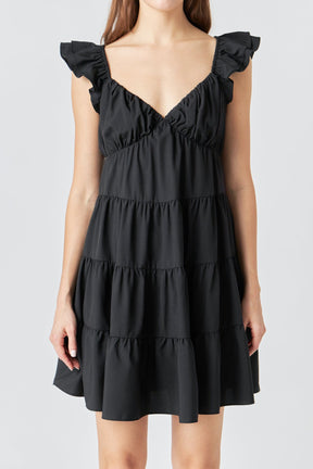 ENDLESS ROSE - Tiered Mini Dress - DRESSES available at Objectrare