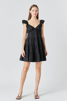 ENDLESS ROSE - Tiered Mini Dress - DRESSES available at Objectrare