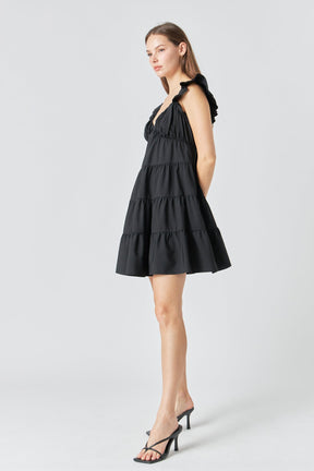 ENDLESS ROSE - Tiered Mini Dress - DRESSES available at Objectrare