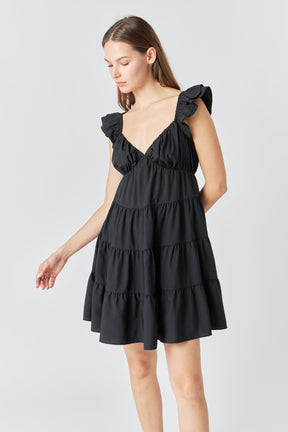 ENDLESS ROSE - Tiered Mini Dress - DRESSES available at Objectrare