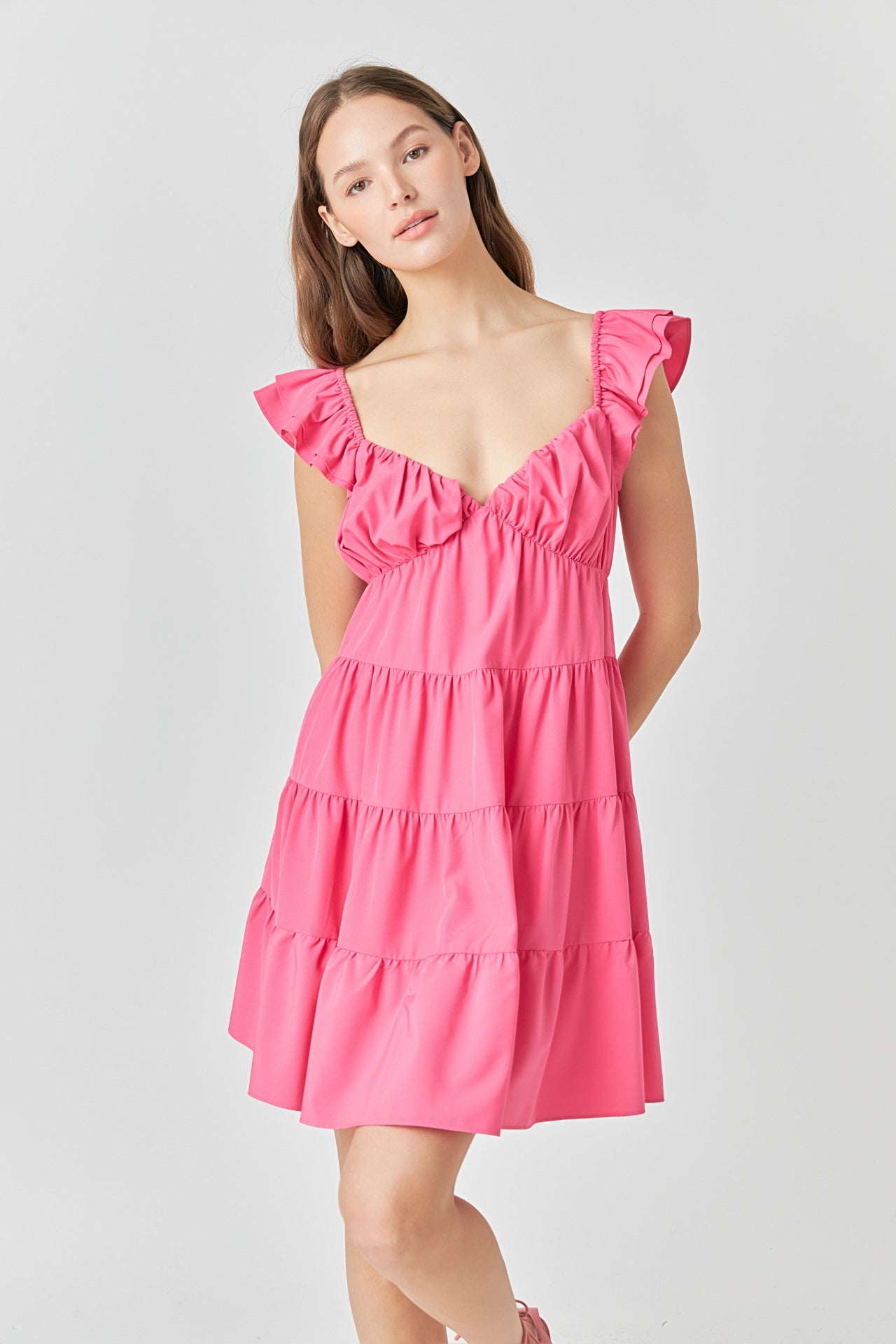 ENDLESS ROSE - Tiered Mini Dress - DRESSES available at Objectrare